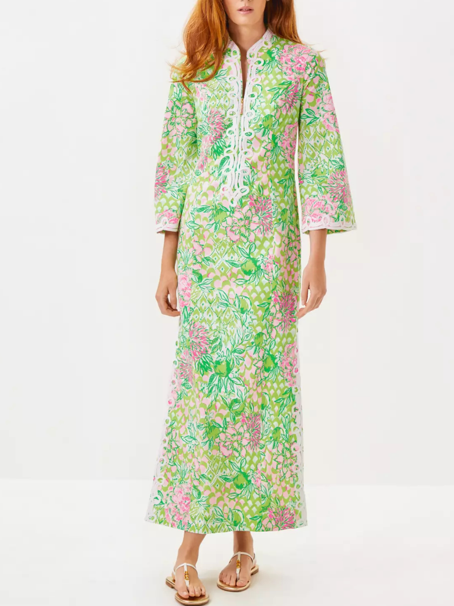 Bell Sleeves Side Slits Dress