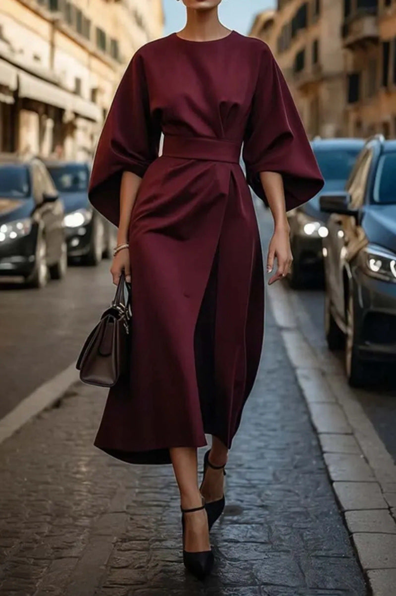 Elegant Cotton Asymmetric Dress