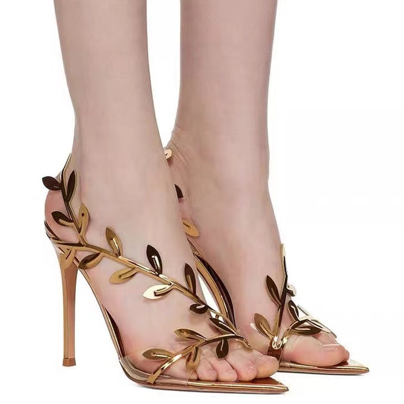 Pointed toe non-slip high-heeled sandals
