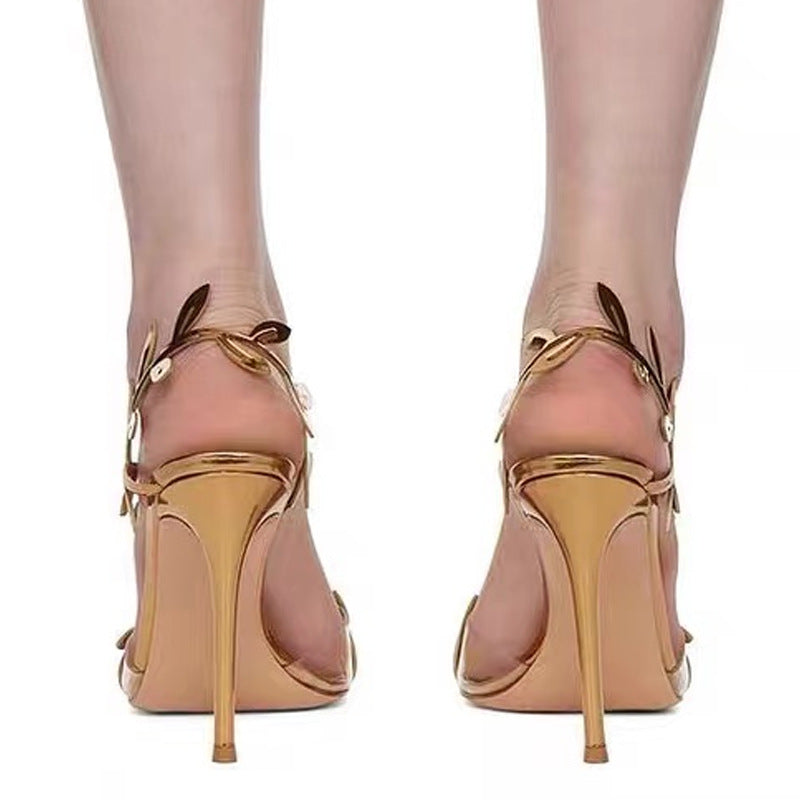 Pointed toe non-slip high-heeled sandals