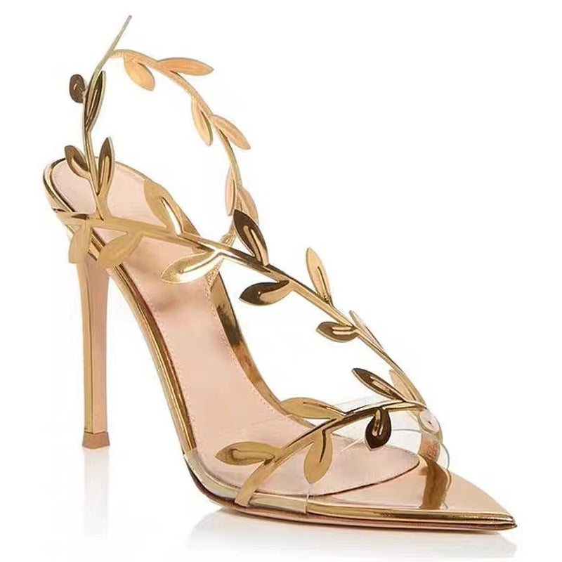 Pointed toe non-slip high-heeled sandals