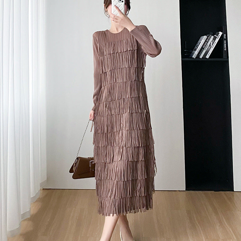 Demure Tassel Midi Dress