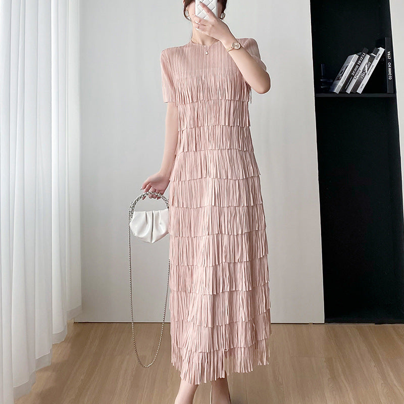 Demure Tassel Midi Dress