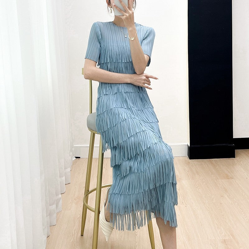 Demure Tassel Midi Dress