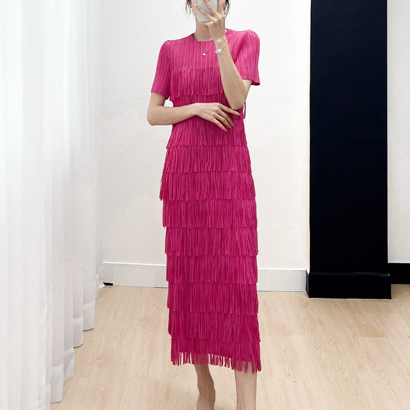 Demure Tassel Midi Dress