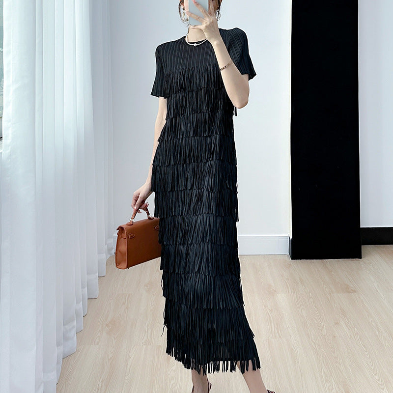 Demure Tassel Midi Dress