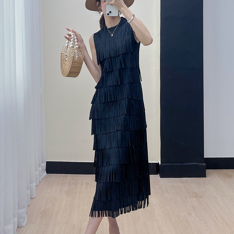 Demure Tassel Midi Dress