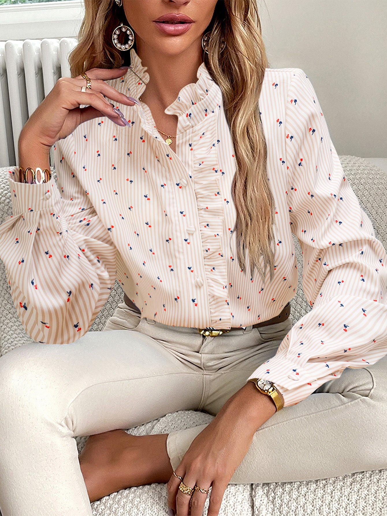 Ladies Elegant Long Sleeve Shirt
