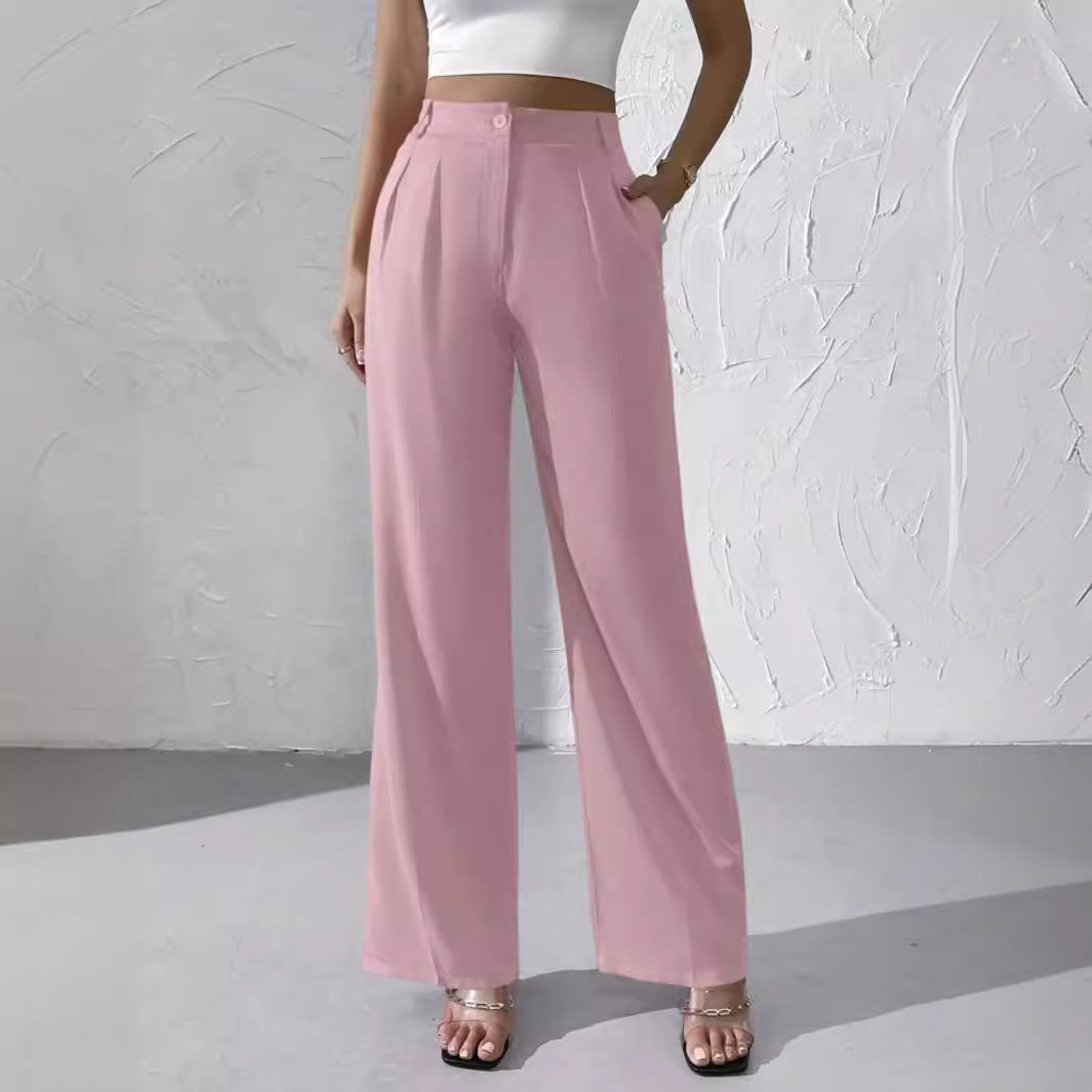 Women's Elegant Solid Color Pants