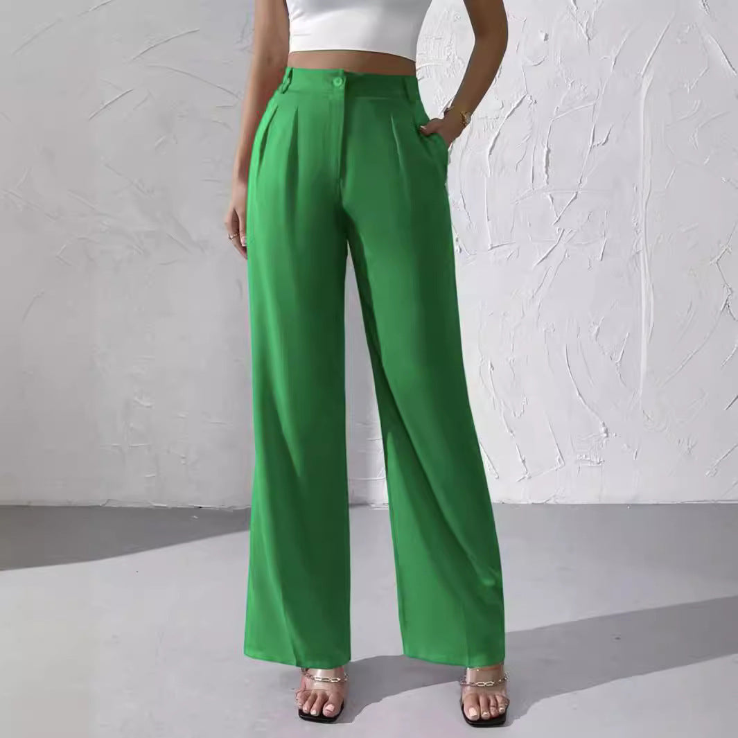 Women's Elegant Solid Color Pants