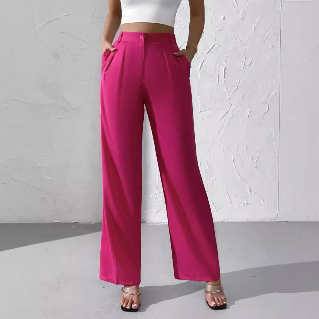 Women's Elegant Solid Color Pants