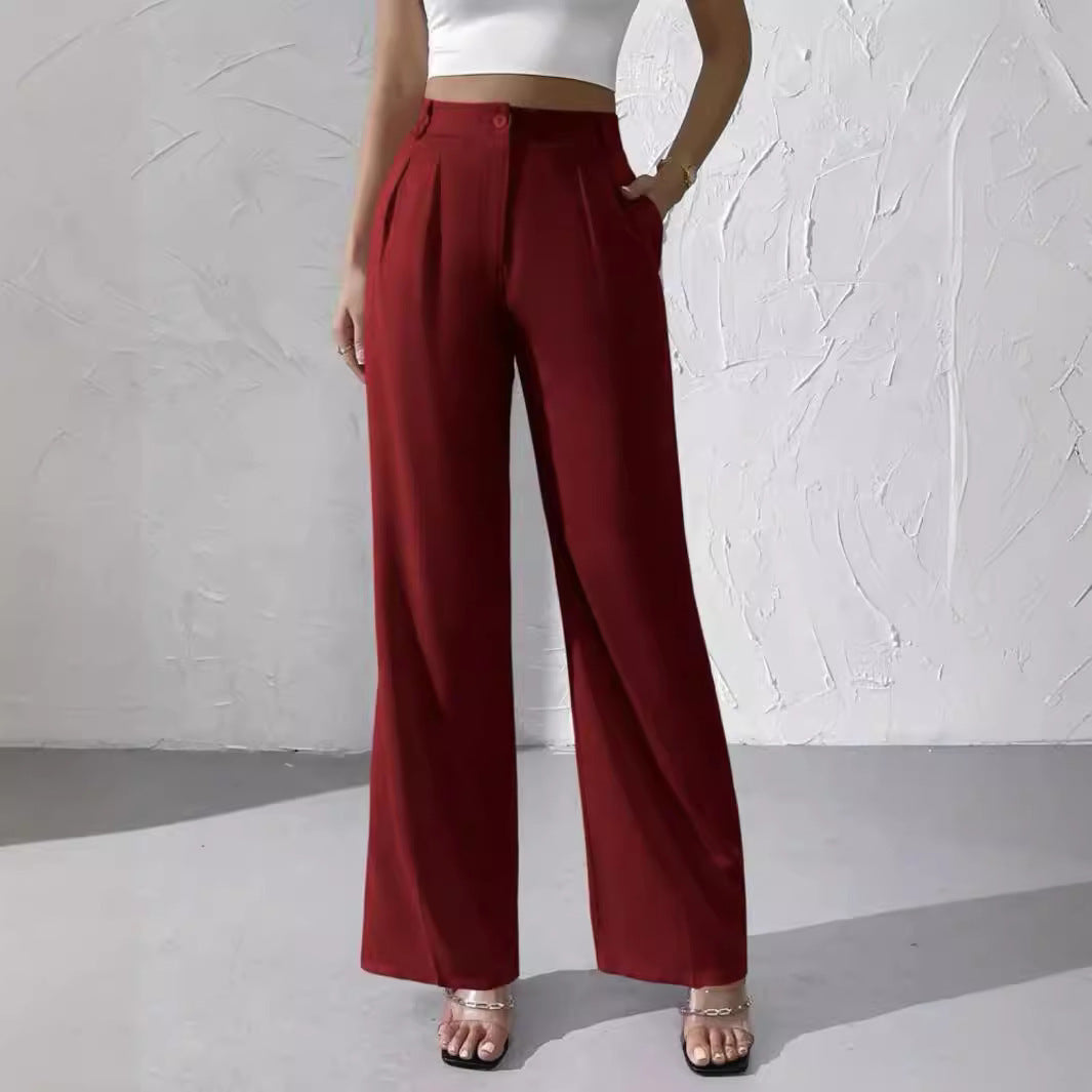 Women's Elegant Solid Color Pants