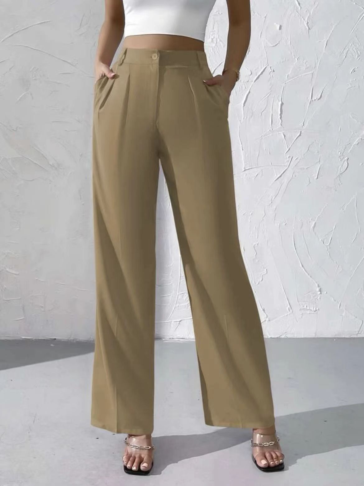 Women's Elegant Solid Color Pants
