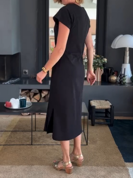 Comfortable Cotton Side Slit Dress