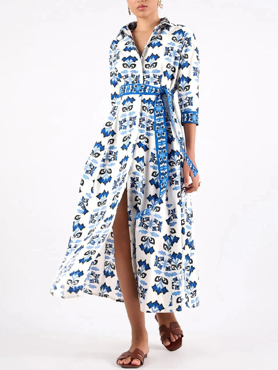 Cotton Elegant Relaxed Shirt Dress