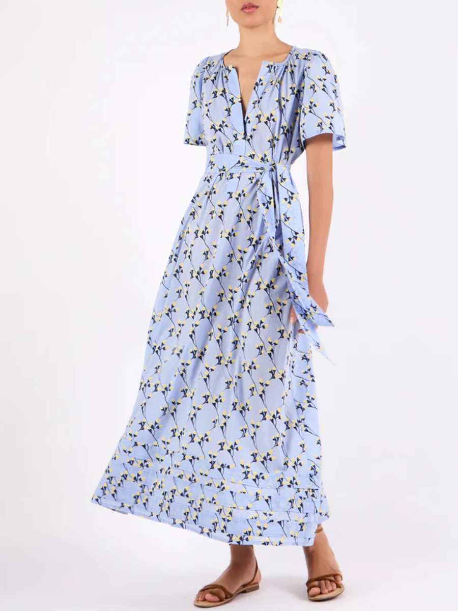 Flower Butterfly A-Line Dress