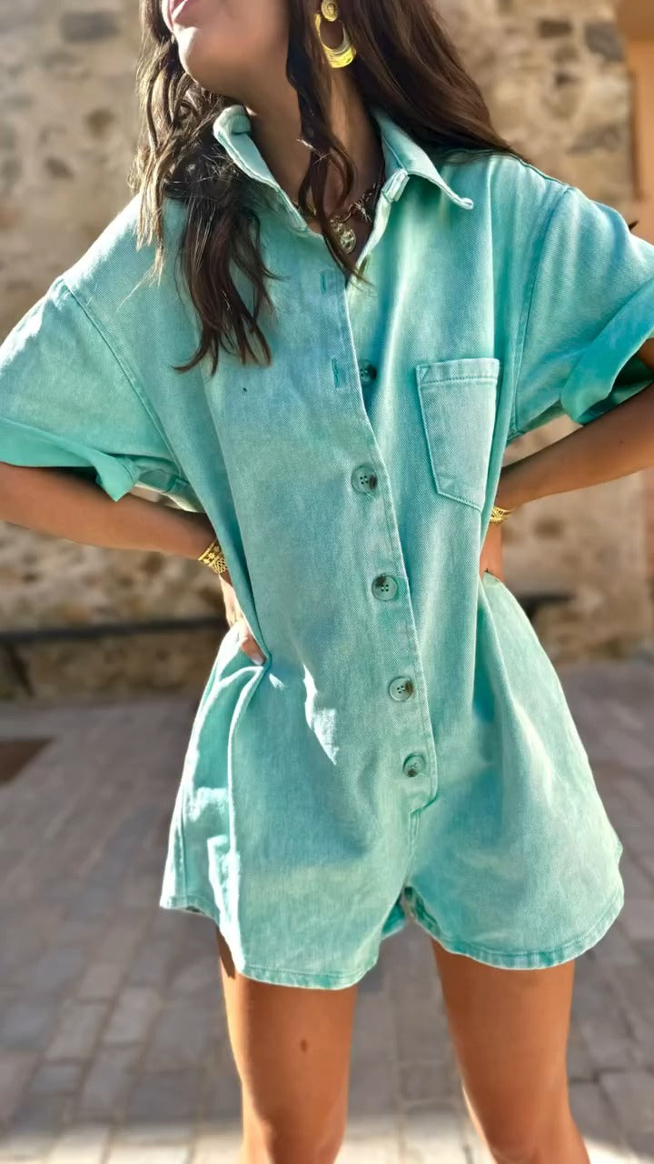 Chic Denim Summer Jumpsuit