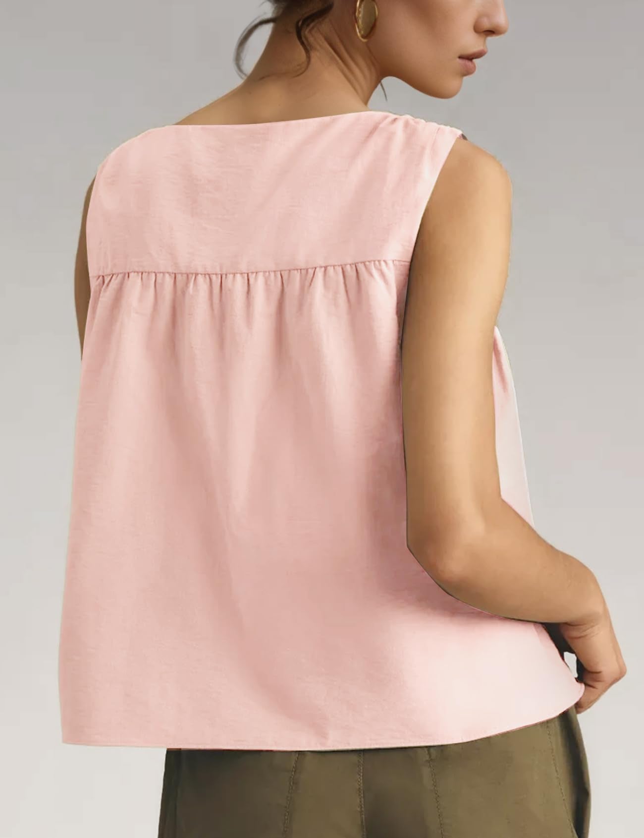 Casual Sleeveless Ruffle Top