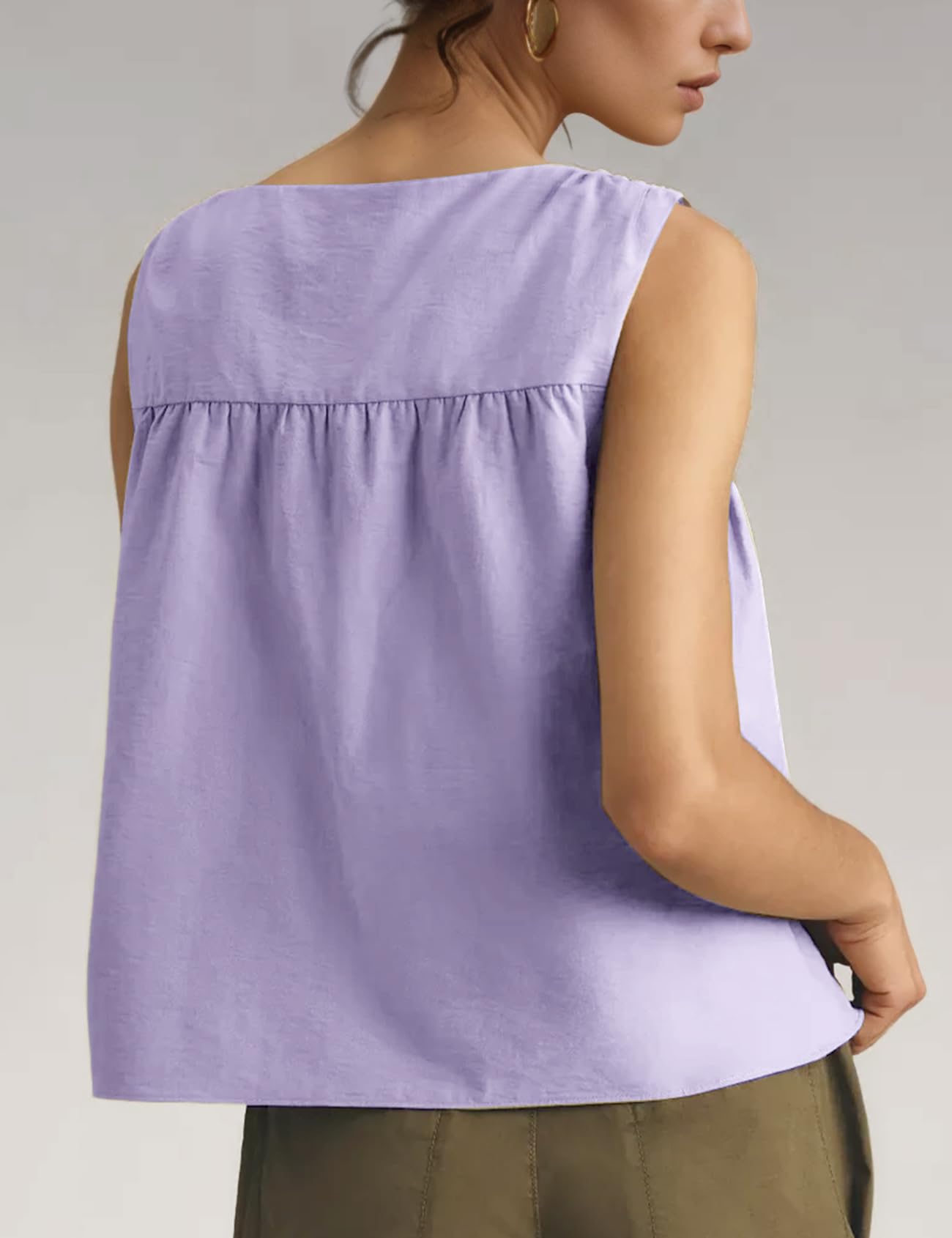 Casual Sleeveless Ruffle Top