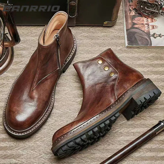 Fashion Leisure Retro Trend British Boots