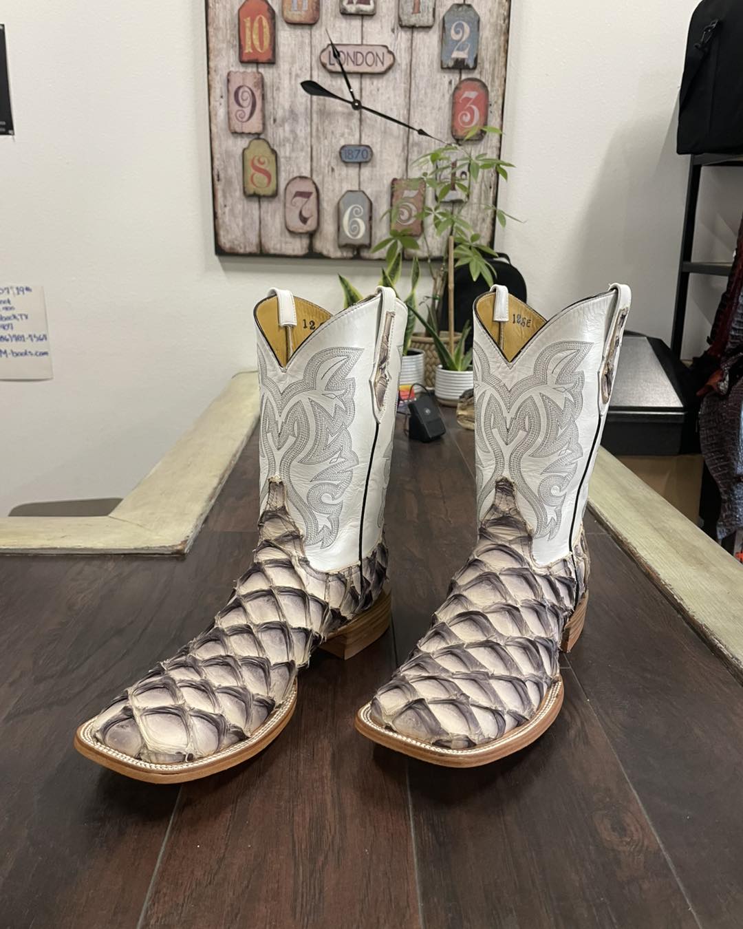 Men's Wide Square Toe Exotic Cowboy Boots