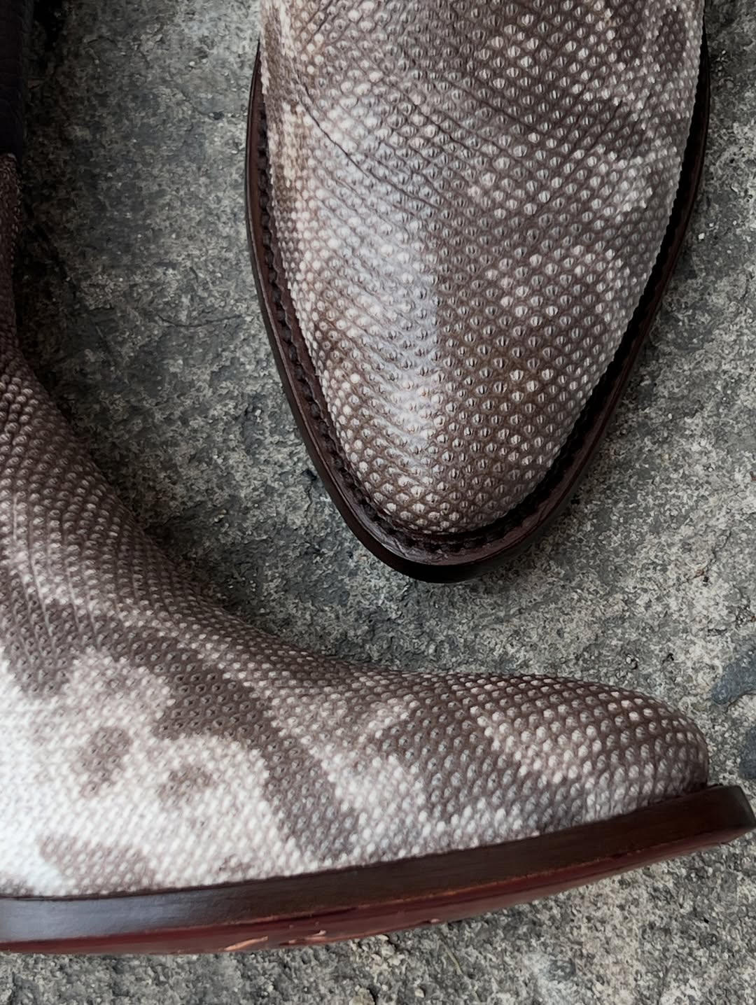 Men's Python Oval Toe Cowboy Boots