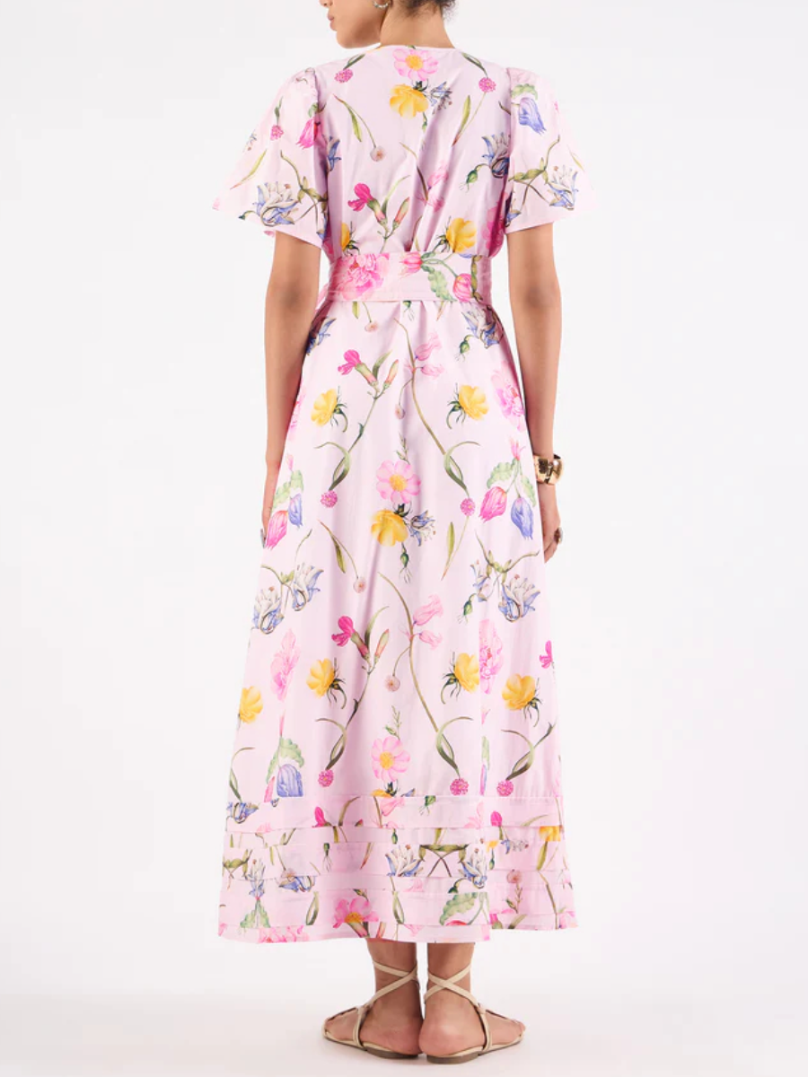 Flower Butterfly A-Line Dress