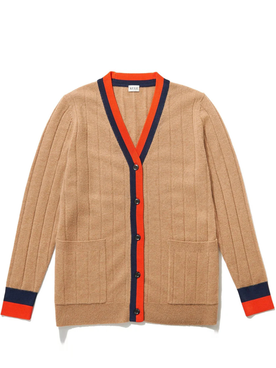 Casual Brown Wool Cardigan