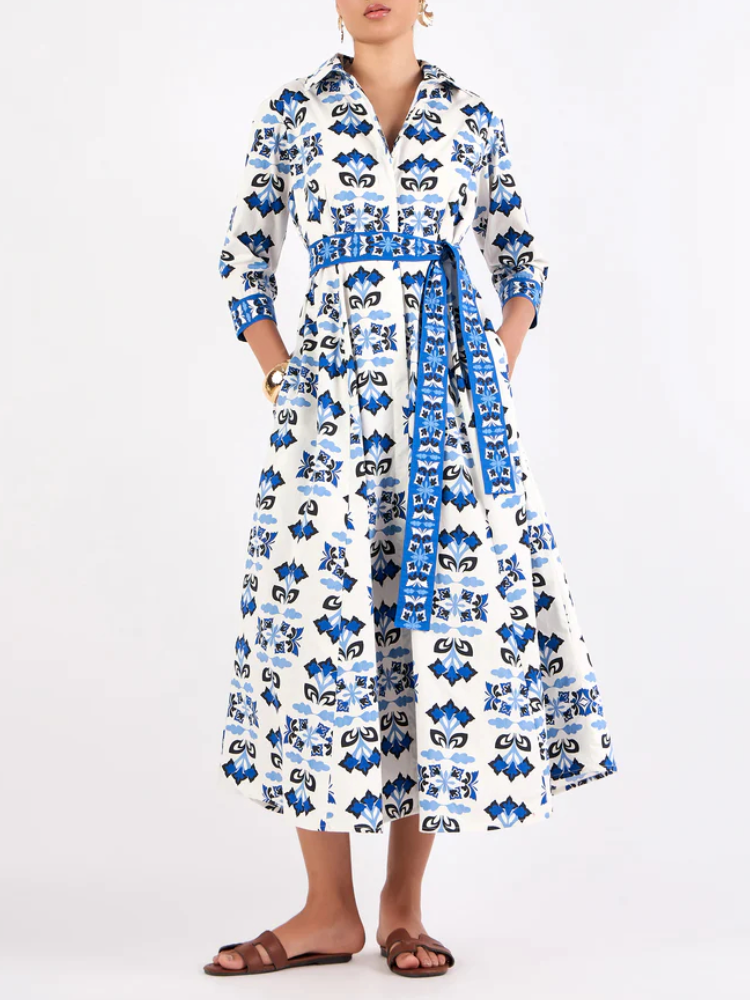 Cotton Elegant Relaxed Shirt Dress