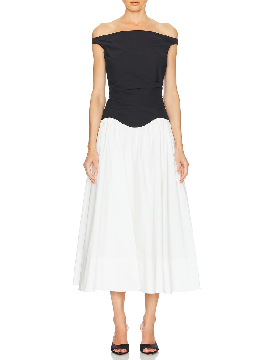 Off Shoulder Midi Dress