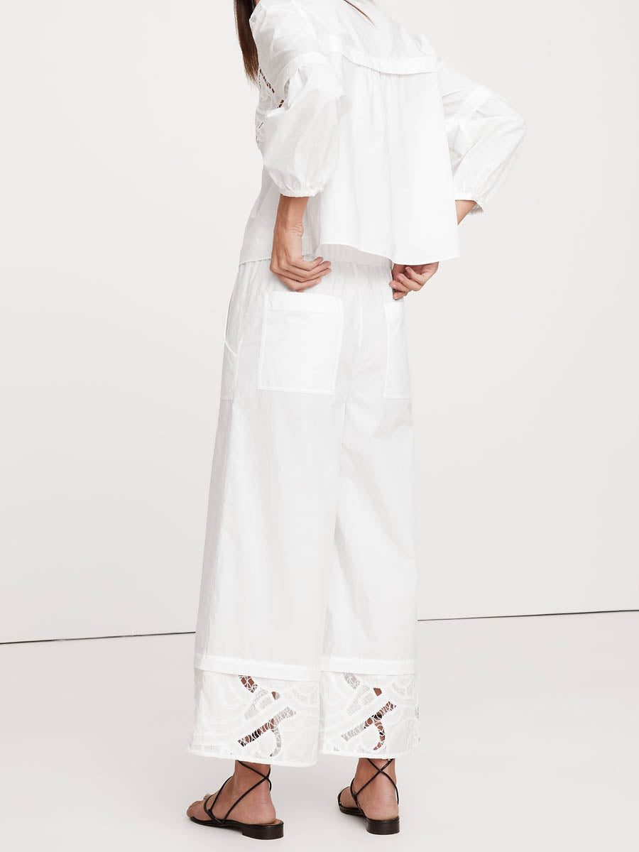 Hollow Elastic Waistband Two Pieces Set