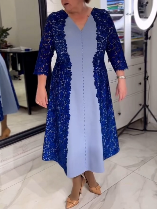 Gorgeous V-neck Lace Party Dress