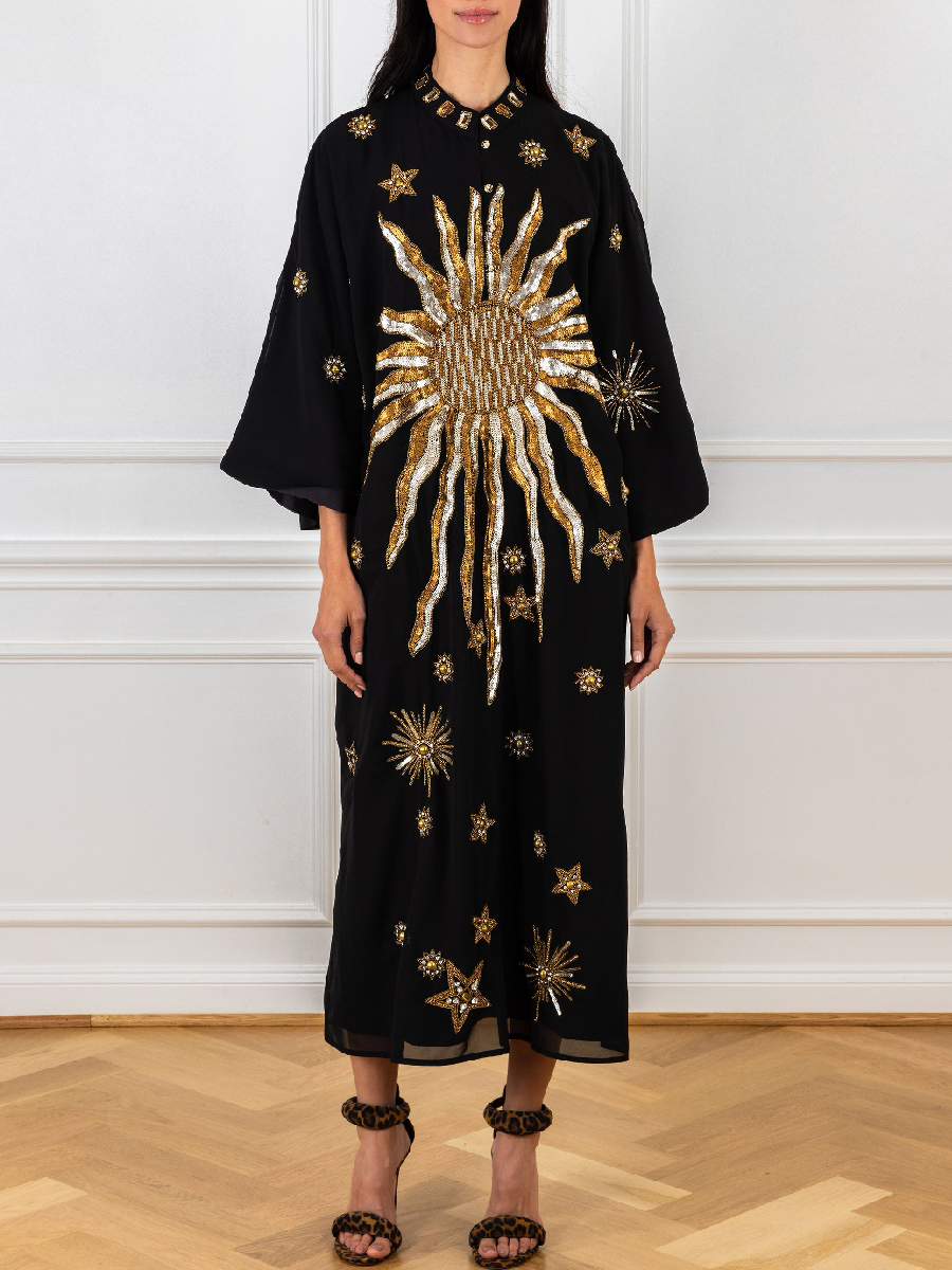 Embroidered Sequin Handmade Dress