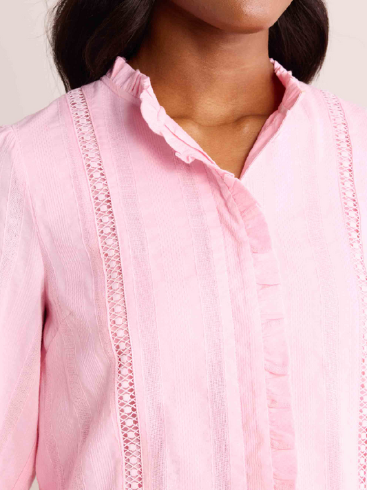 Pink Eyelet Embroidery Top