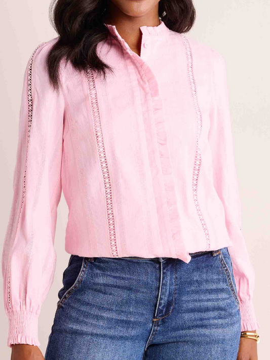 Pink Eyelet Embroidery Top