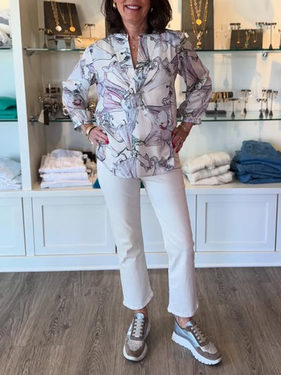 Washable Floral Silk Top