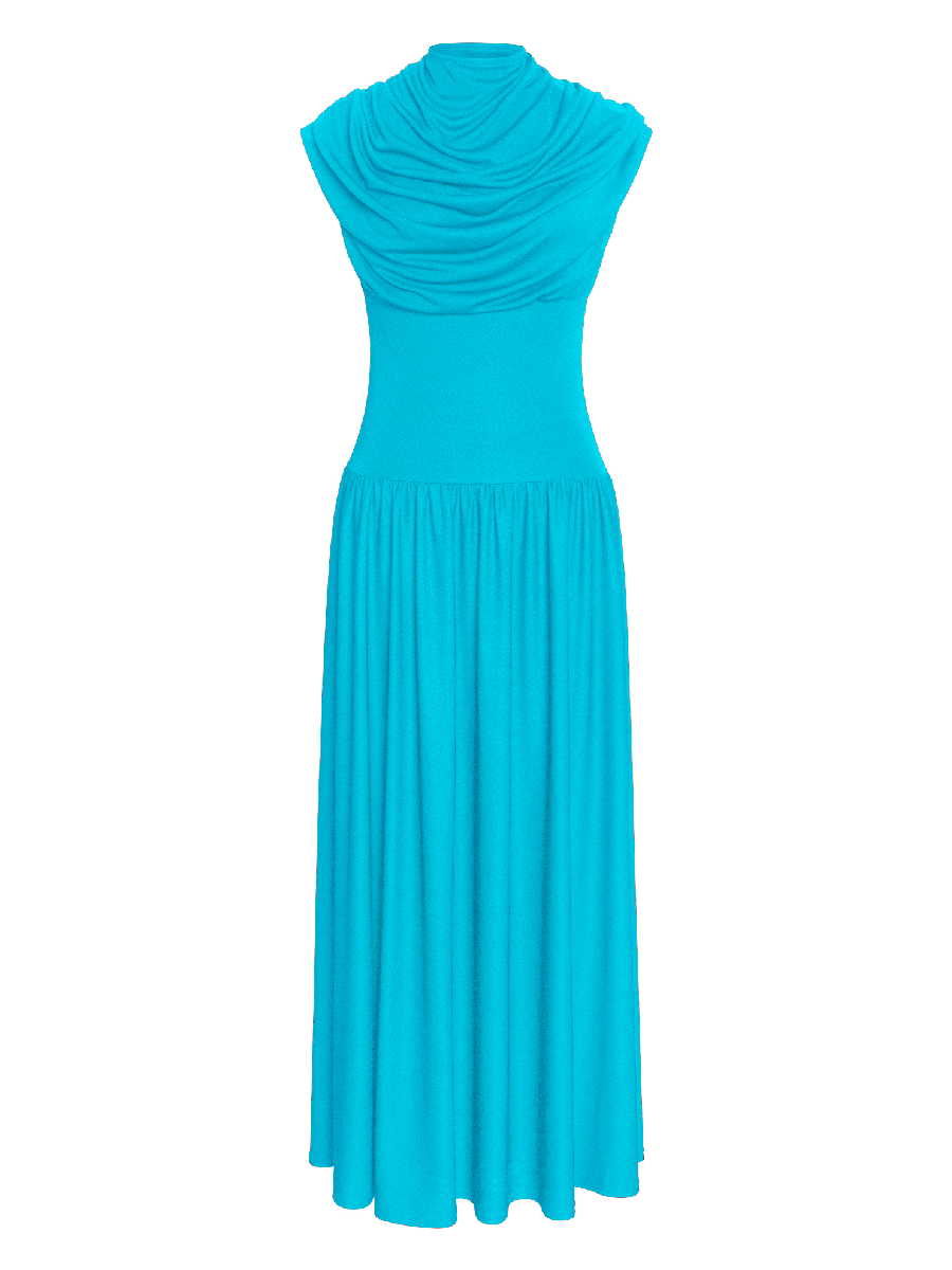 Draped Jersey Maxi Dress