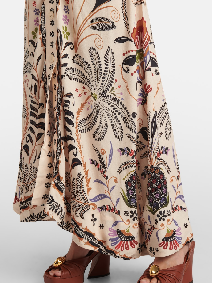 Classic Nature Floral Midi Dress