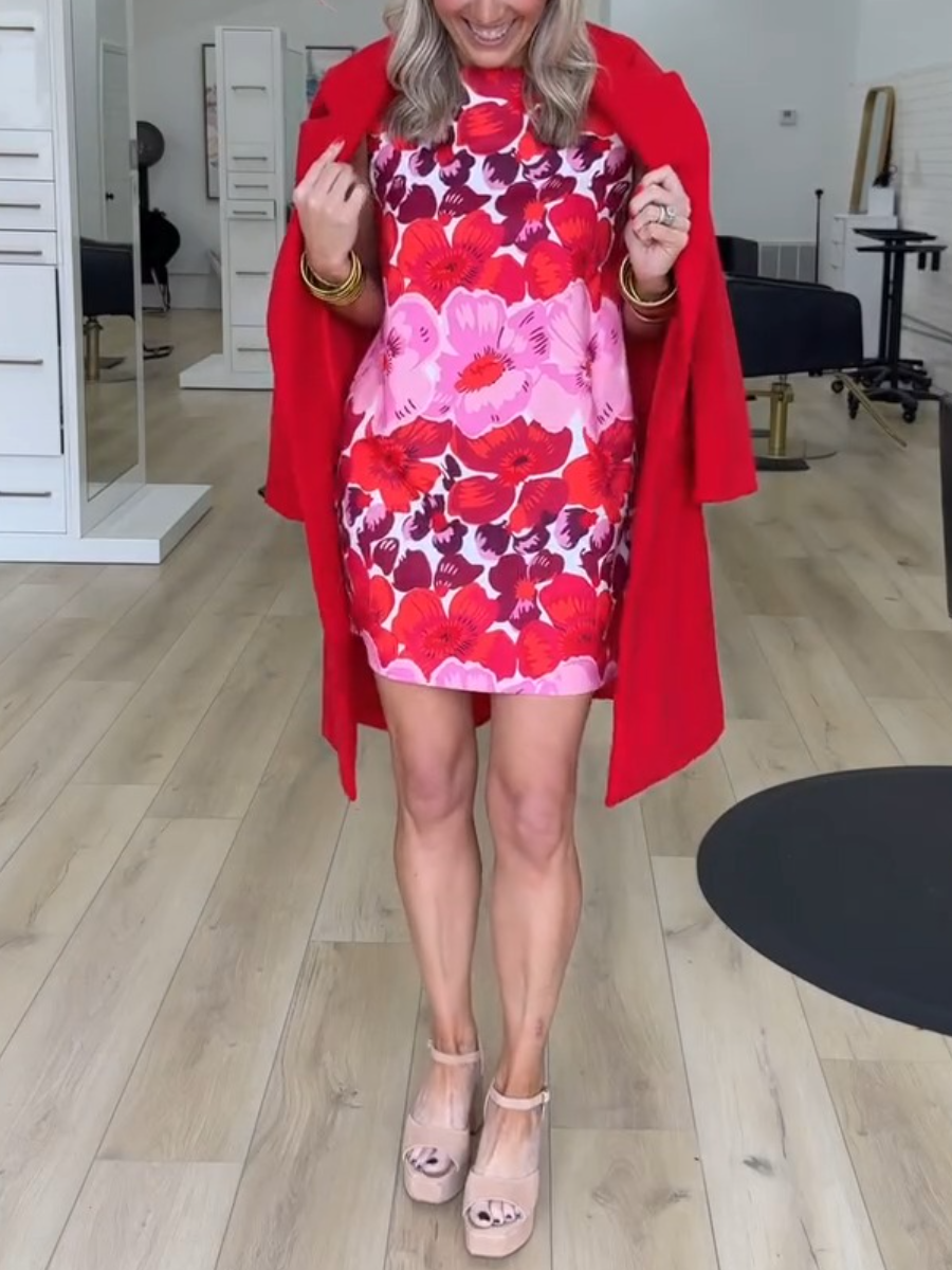 Sleeveless Floral Mini Dress