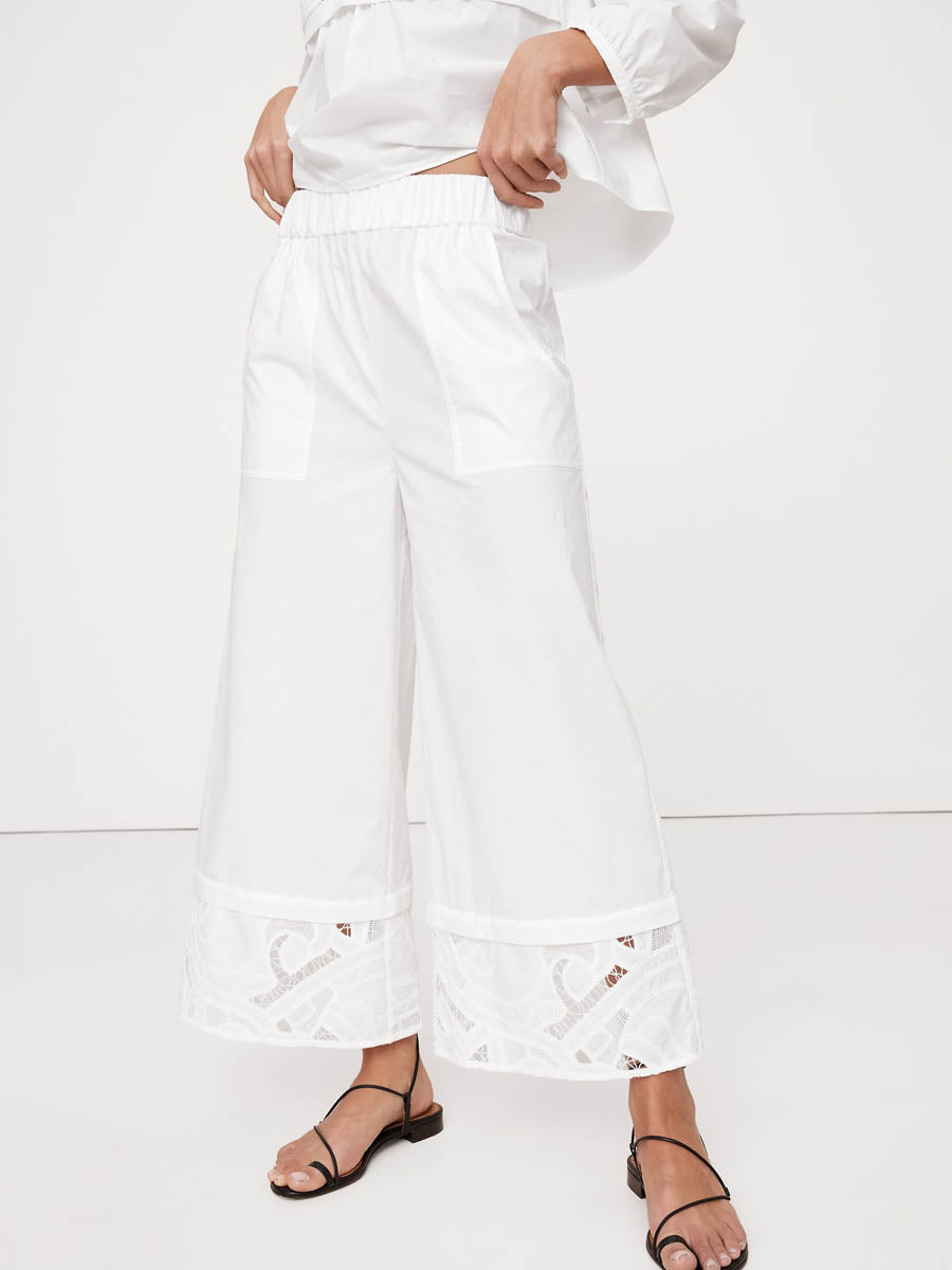 Hollow Elastic Waistband Two Pieces Set