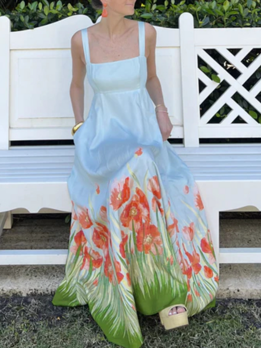 Chic Poppy Print Dress