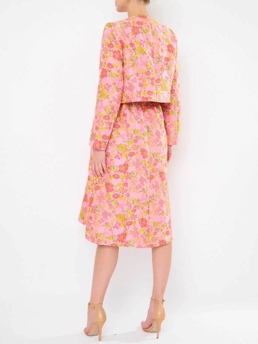 Beautiful Floral Damask Three-piece Suit