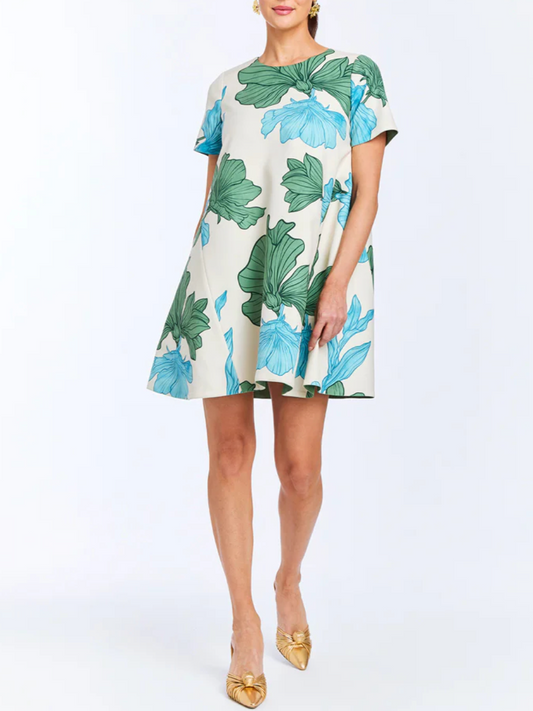 Convertible Floral Print A-Line Dress