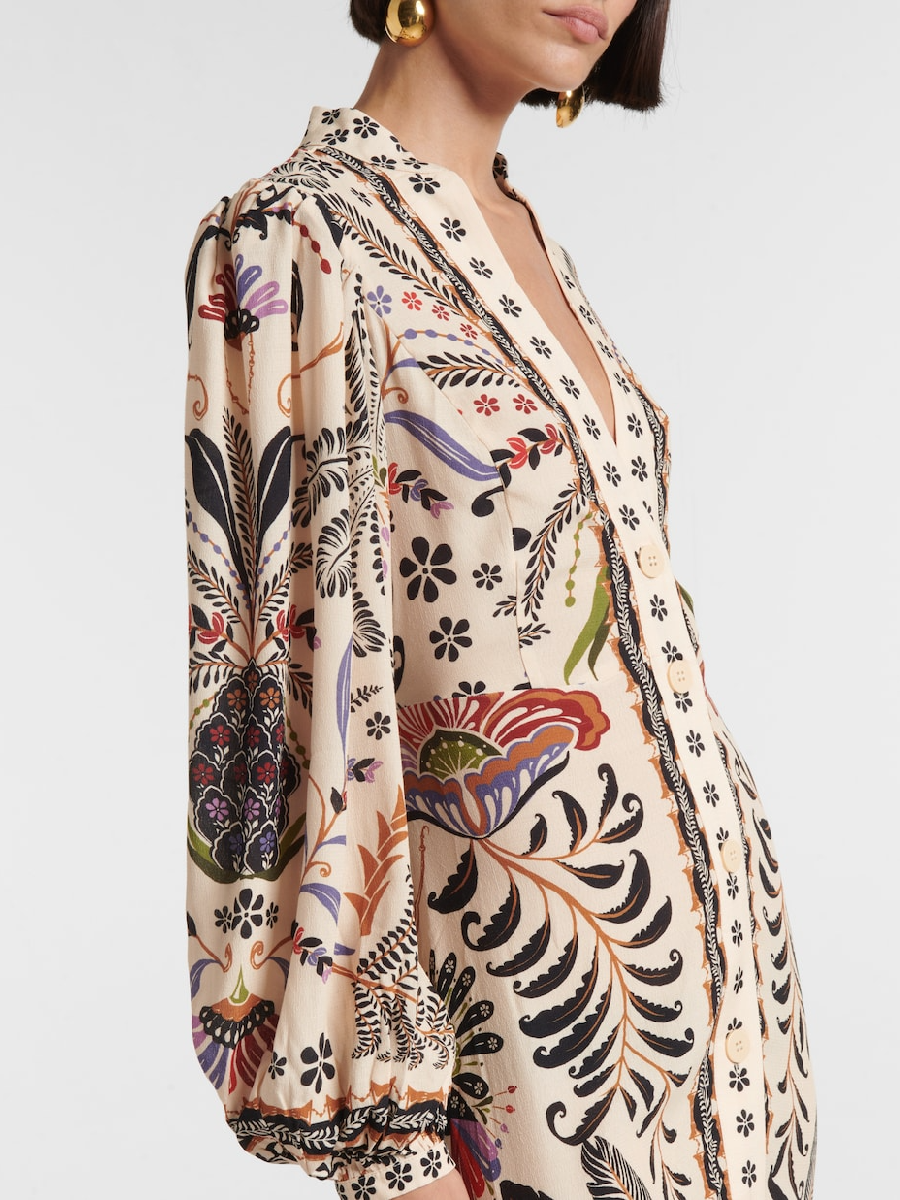 Classic Nature Floral Midi Dress