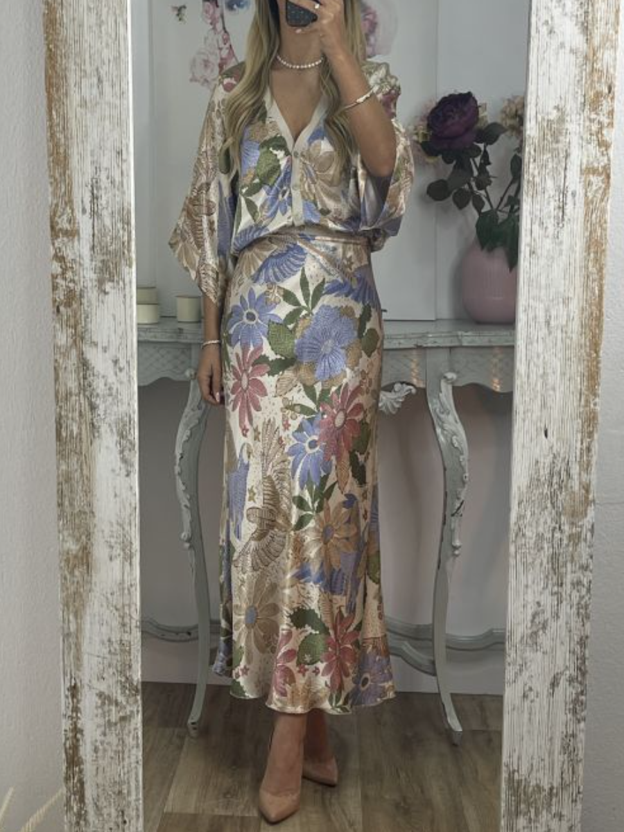 Silk Elegant Two Piece Suit