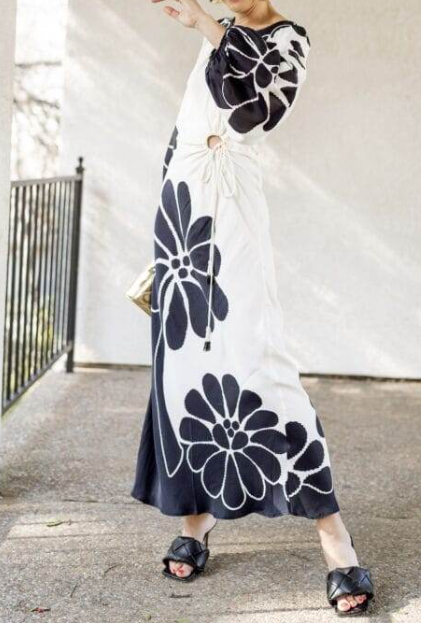 Spring Printed Vacation Maxi Dress