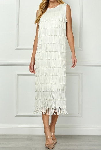 Demure Tassel Midi Dress