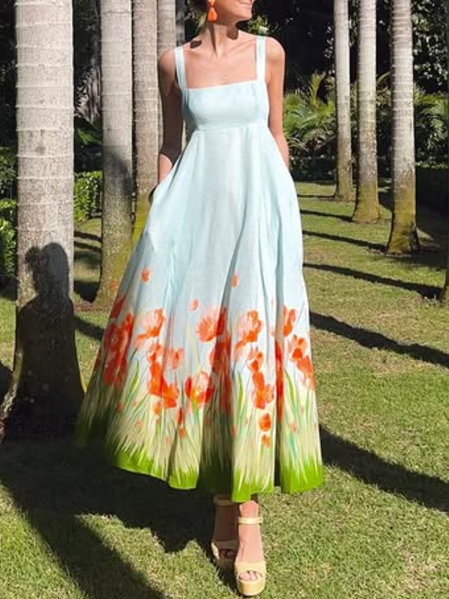 Chic Poppy Print Dress