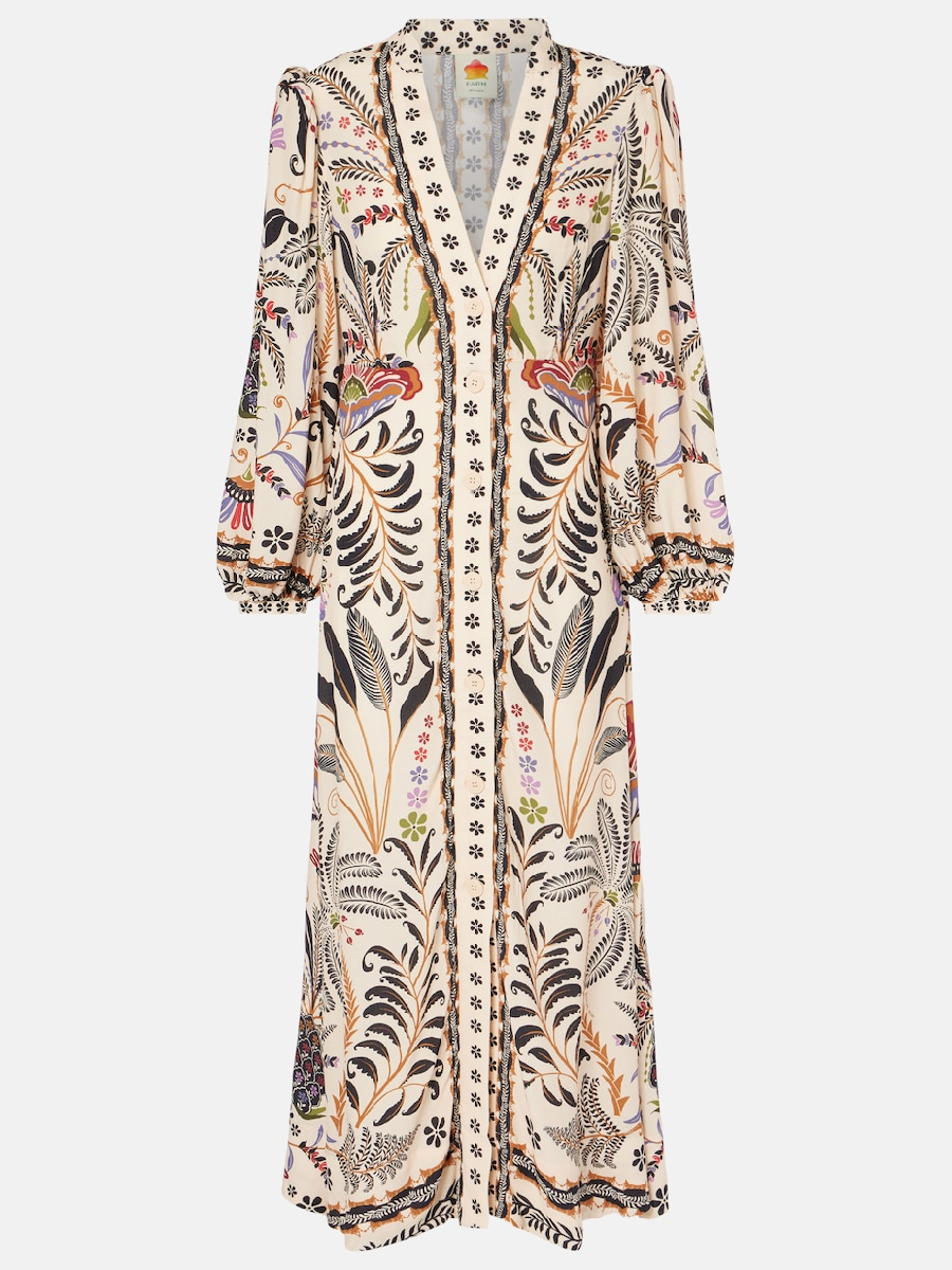 Classic Nature Floral Midi Dress