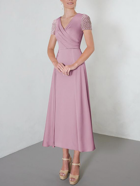 Classy Pink Silk Dress